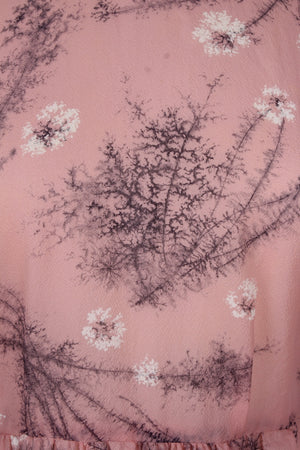 Blomstret rosa sommerkjole, Amerikansk nylon. 1950. S / M